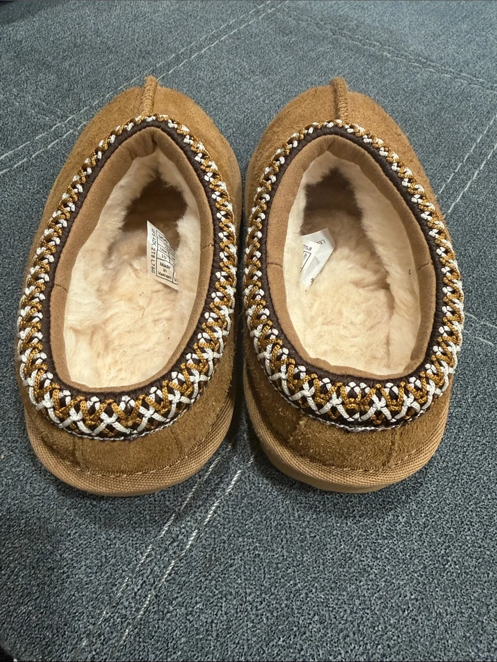 UGG Chestnut Suede Shearling Slip-On Clog